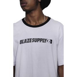 Camiseta Blaze Supply Basica Stripes Flag Branca