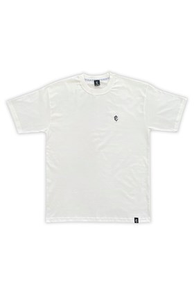 Camiseta Caos Art Ink Logo Bordado Off-White