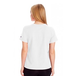 Camiseta Champion  Feminina Classic Graphic Off White/Azul