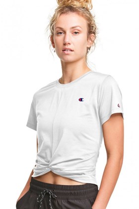 Camiseta Champion Feminina Sport Twist Tee Off White