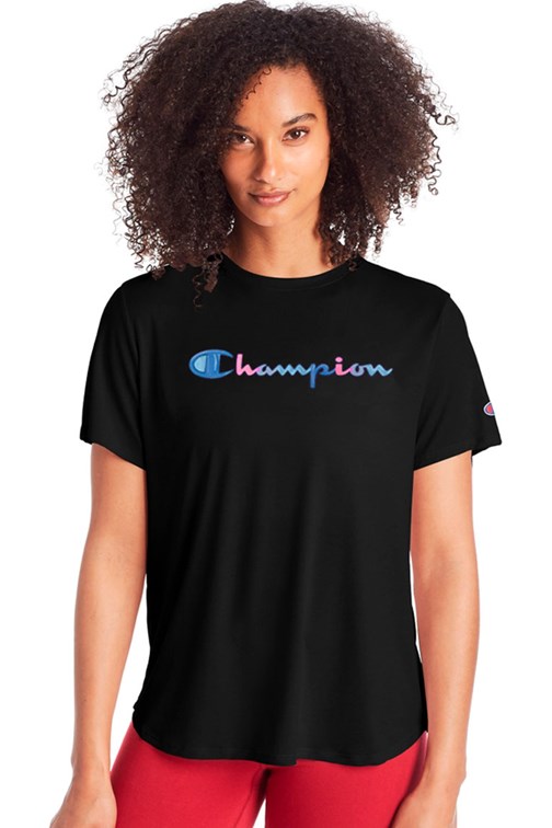 Camiseta Champion Feminina Water Color Preta