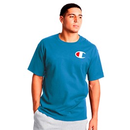 Camiseta Champion Logo C Ink Azul Medio