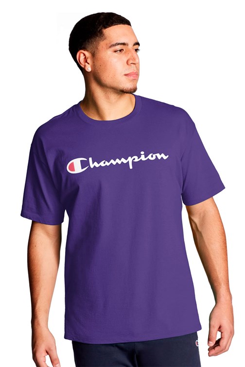 Camiseta Champion Logo Script Ink Roxa