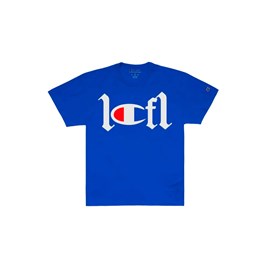 Camiseta Champion Malha Leve Silk Alto Relevo Puff 1OF1 Exclusiviist Azul