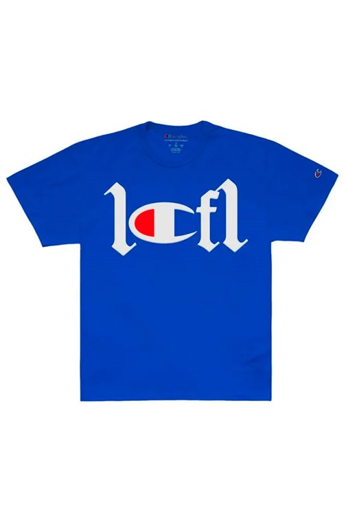 Camiseta Champion Malha Leve Silk Alto Relevo Puff 1OF1 Exclusiviist Azul