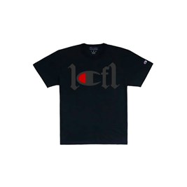 Camiseta Champion Malha Leve Silk Alto Relevo Puff 1OF1 Exclusiviist Preto