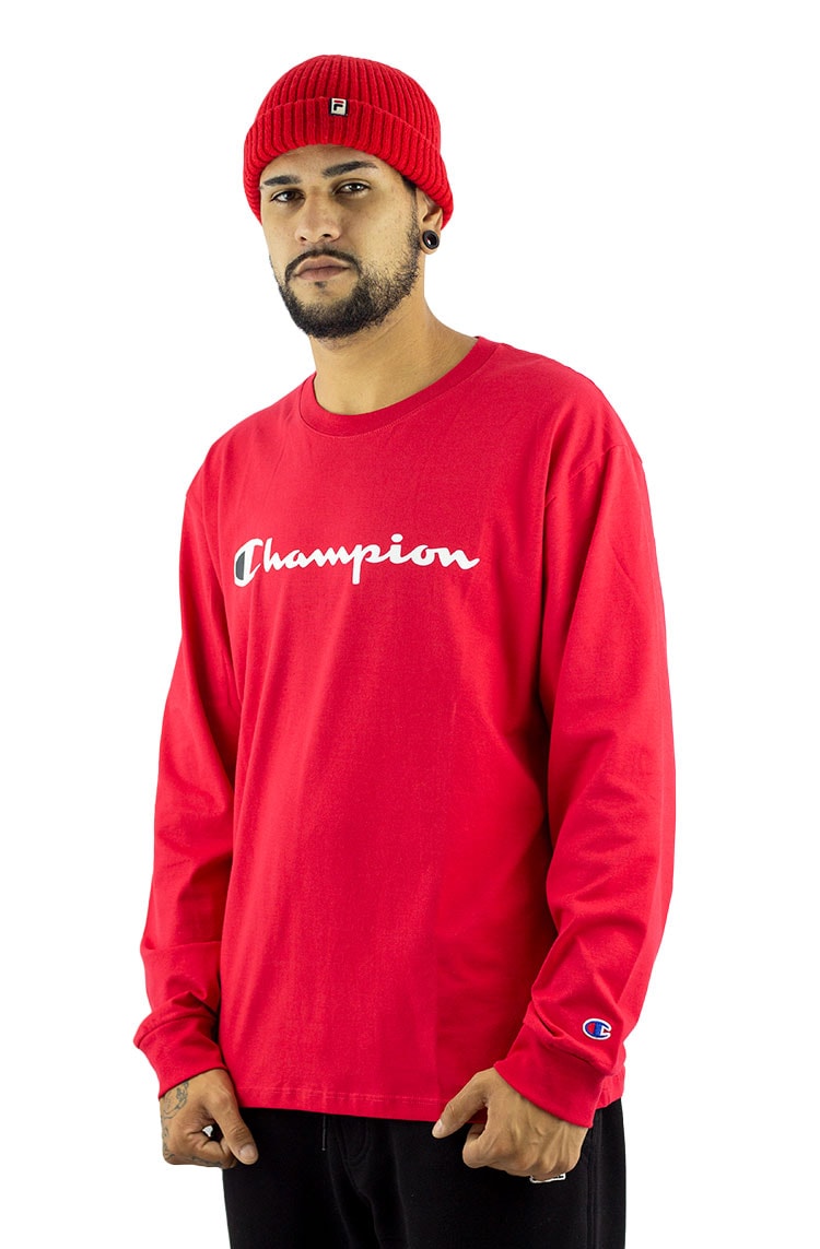 blusa manga longa champion