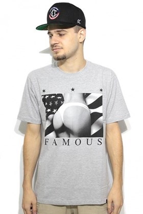 Camiseta Extra Grande Famous Stars And Straps Showing Pride Cinza