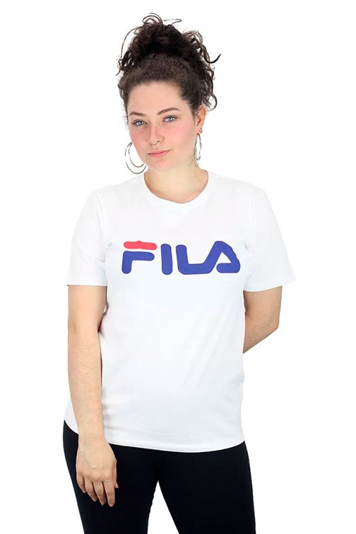 Camiseta Fila Basic Letter Feminina Branca/Azul