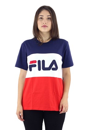 Camiseta FILA Box Alex Feminina Branca/Azul