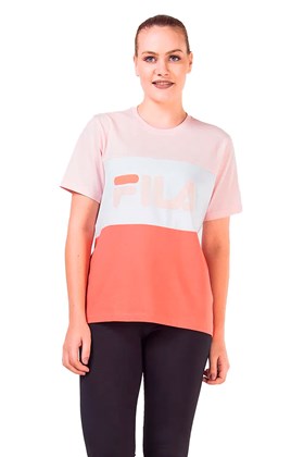 Camiseta FILA Box Alex Feminina Branca/Rosa