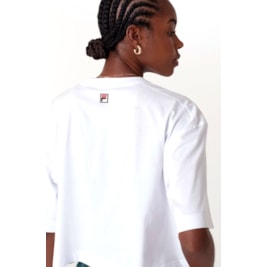 Camiseta Fila Copped Uc Biella Itália Feminina Branco