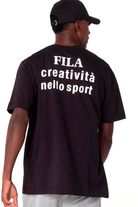 Camiseta Fila Creativita Masculina Preto