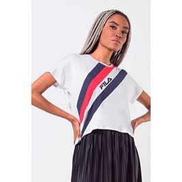 Camiseta FILA Macro Stripe Feminino Branca