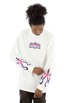 Camiseta IMPIE Manga Longa Flame 8 Branca
