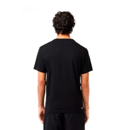 Camiseta Lacoste Esportiva Ultra-Dry Preto/Branco