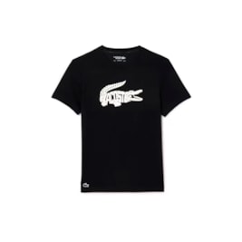 Camiseta Lacoste Esportiva Ultra-Dry Preto/Branco