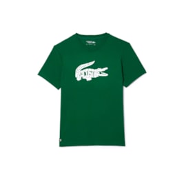 Camiseta Lacoste Esportiva Ultra-Dry Verde/Branco