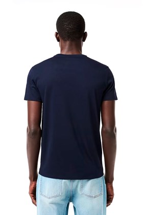 Camiseta Lacoste Masculina Algodão Pima Azul Marinho