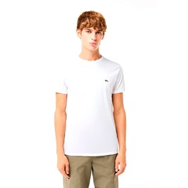 Camiseta Lacoste Masculino Algodão Pima Branco
