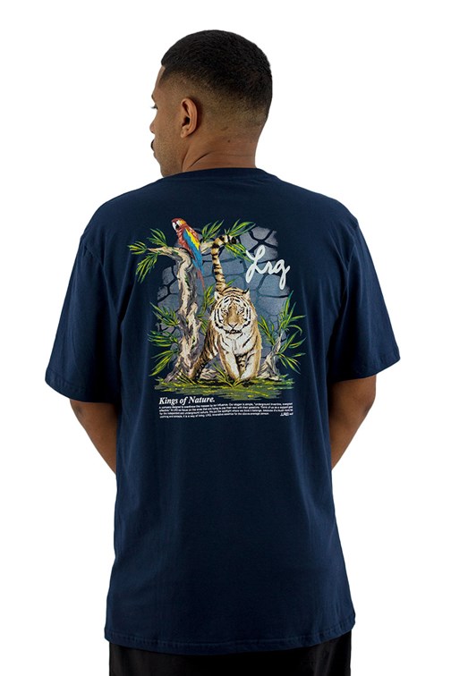 Camiseta LRG Kings Of Nature Arara Azul/Branca