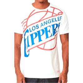 Camiseta Mitchell & Ness Big Logo Los Angeles clippers Branco