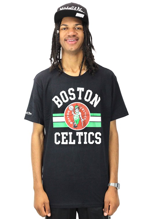 Camiseta Mitchell e Ness Boston Celtics Arch Preta
