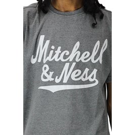 Camiseta Mitchell e Ness Branded Logo Cinza