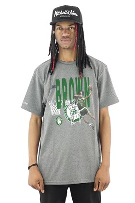 Camiseta Mitchell e Ness Celtics Boston Dee Brown Cinza