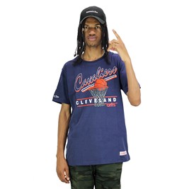 CAMISETA MITCHELL E NESS CLEVELAND CAVALIERS DRIVE TO THE BASKET AZUL