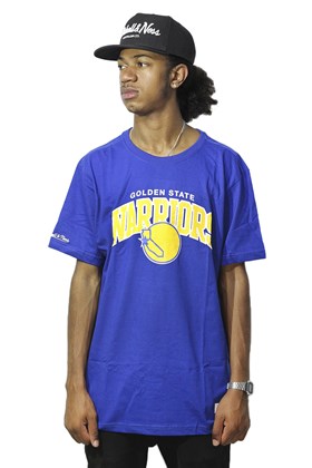 Camiseta Mitchell e Ness Golden State Warriors Arch Azul