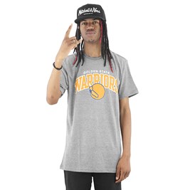 Camiseta Mitchell e Ness Golden State Warriors Arch Cinza