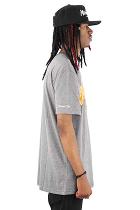 Camiseta Mitchell e Ness Golden State Warriors Arch Extra Cinza