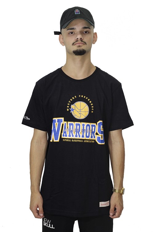 Camiseta Mitchell e Ness Golden State Warriors Preto