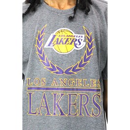 Camiseta Mitchell e Ness Los Angeles Lakers Laurel Cinza