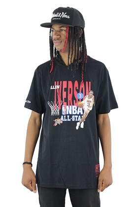 Camiseta Mitchell e Ness NBA All-Star Allen Iverson Preta