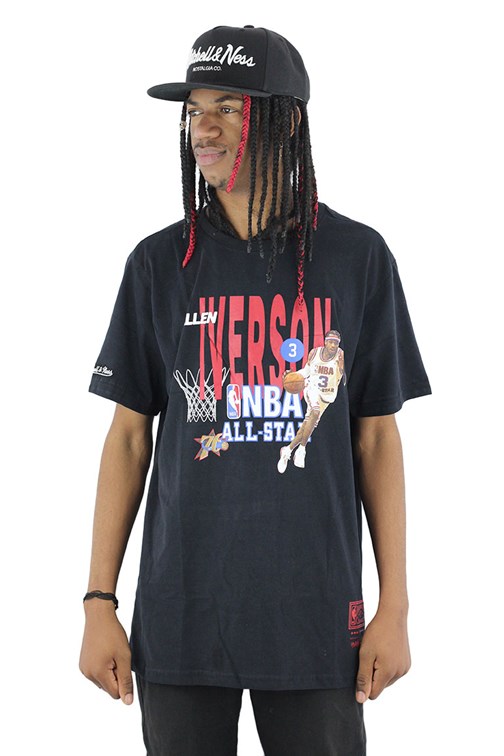 Camiseta Mitchell e Ness NBA All-Star Allen Iverson Preta