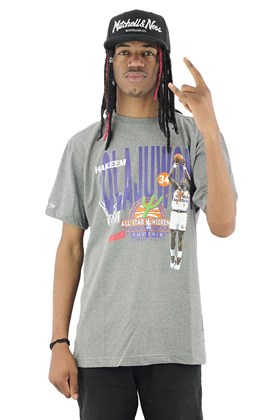 Camiseta Mitchell e Ness NBA All-Star Hakeem Olajuwon Cinza