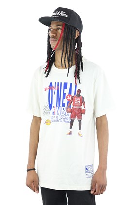 Camiseta Mitchell e Ness NBA All-Star Shaquille ONeal Bege