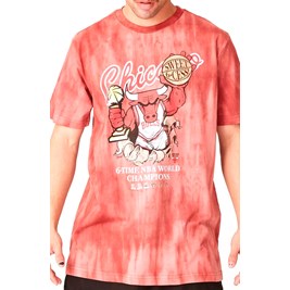 Camiseta Mitchell e Ness NBA Champs Chicago Bulls Vermelha