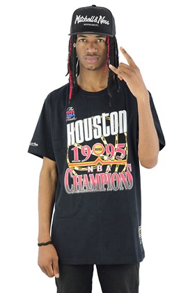 Camiseta Mitchell e Ness NBA Houston Rockets Champions 1995 Preta