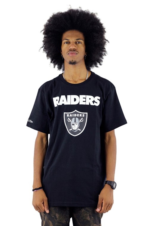 Camiseta Mitchell e Ness Raiders NFL Preta