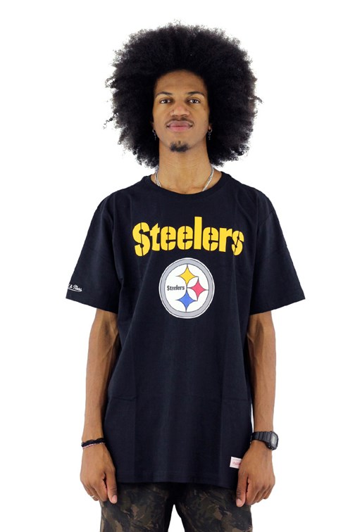 Camiseta Mitchell e Ness Steelers NFL Preta