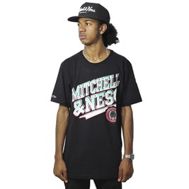 Camiseta Mitchell e Ness Sweep Diagonal Preto