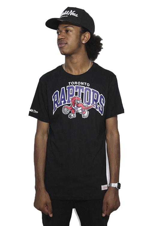 Camiseta Mitchell e Ness Toronto Raptors Arch Preto