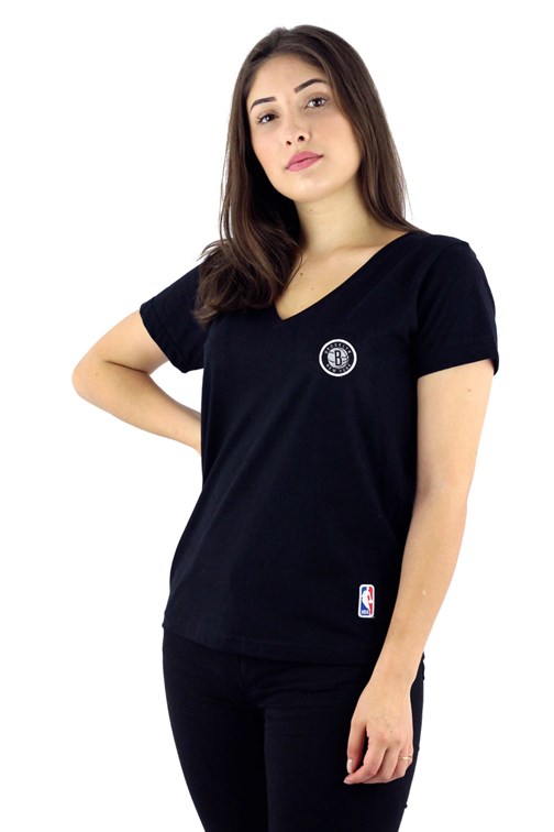 Camiseta NBA Brooklyn Nets Feminina Preta