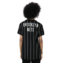 Camiseta NBA Stripes Brooklyn Nets Preta