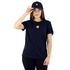 Camiseta New Era MLB New York Yankees Feminina Azul Marinho