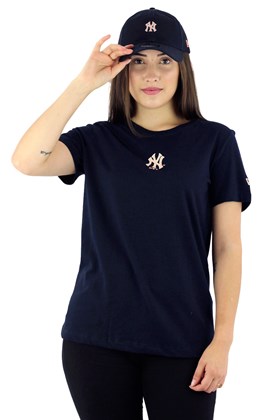 Camiseta New Era MLB New York Yankees Feminina Azul Marinho