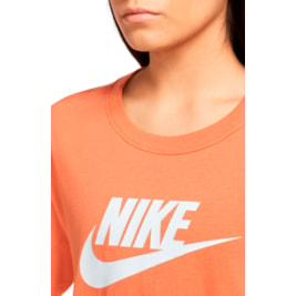 Camiseta Nike Cropped Sportswear Essential Laranja/Branco